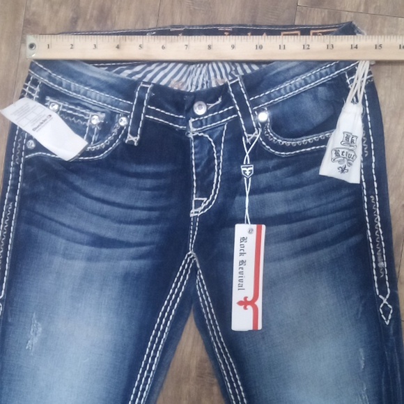 Rock Revival Women's 28 Bootcut Donna Bejeweled Rhinestones NWT - Picture 12 of 15